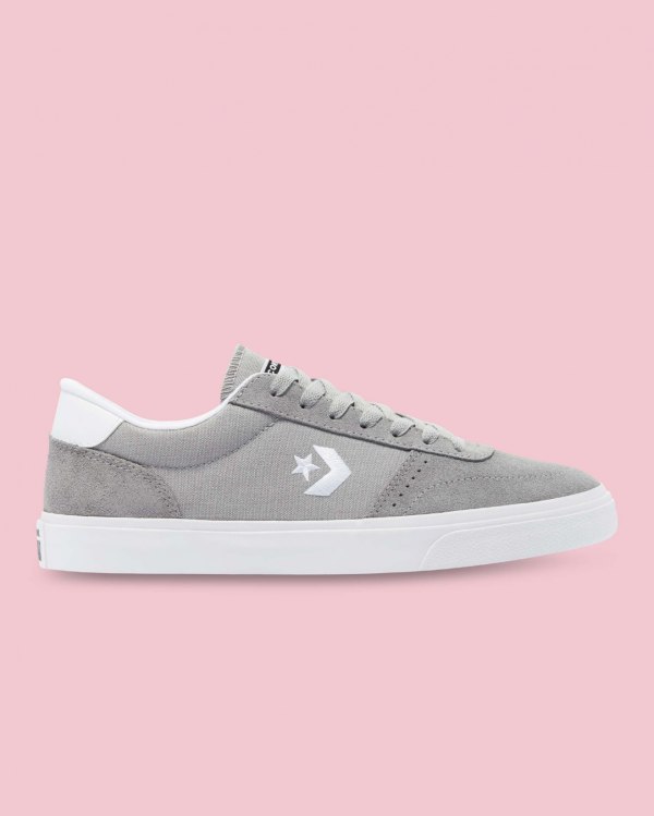 Converse Boulevard Grå Sko Danmark - Converse Lave Sneakers Dame - 95286WKMO